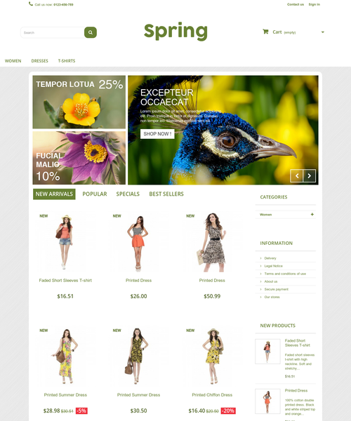 Prestashop responsive theme - Spring